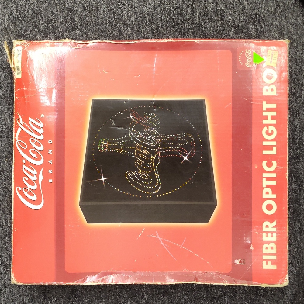 NEW! COCA-COLA FIBER OPTIC LIGHT BOX -NEW IN BOX -AG91423-B1